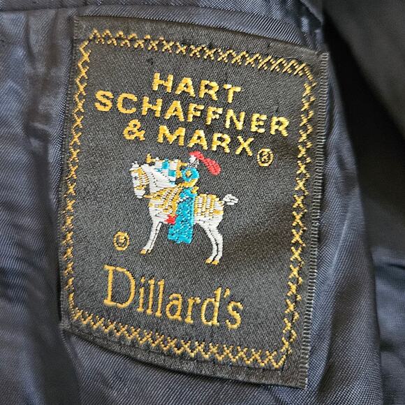 Hart Schaffner Marx Softly Tailored Blazer Dillards Wool Suit Jacket Size 41R - Picture 12 of 16